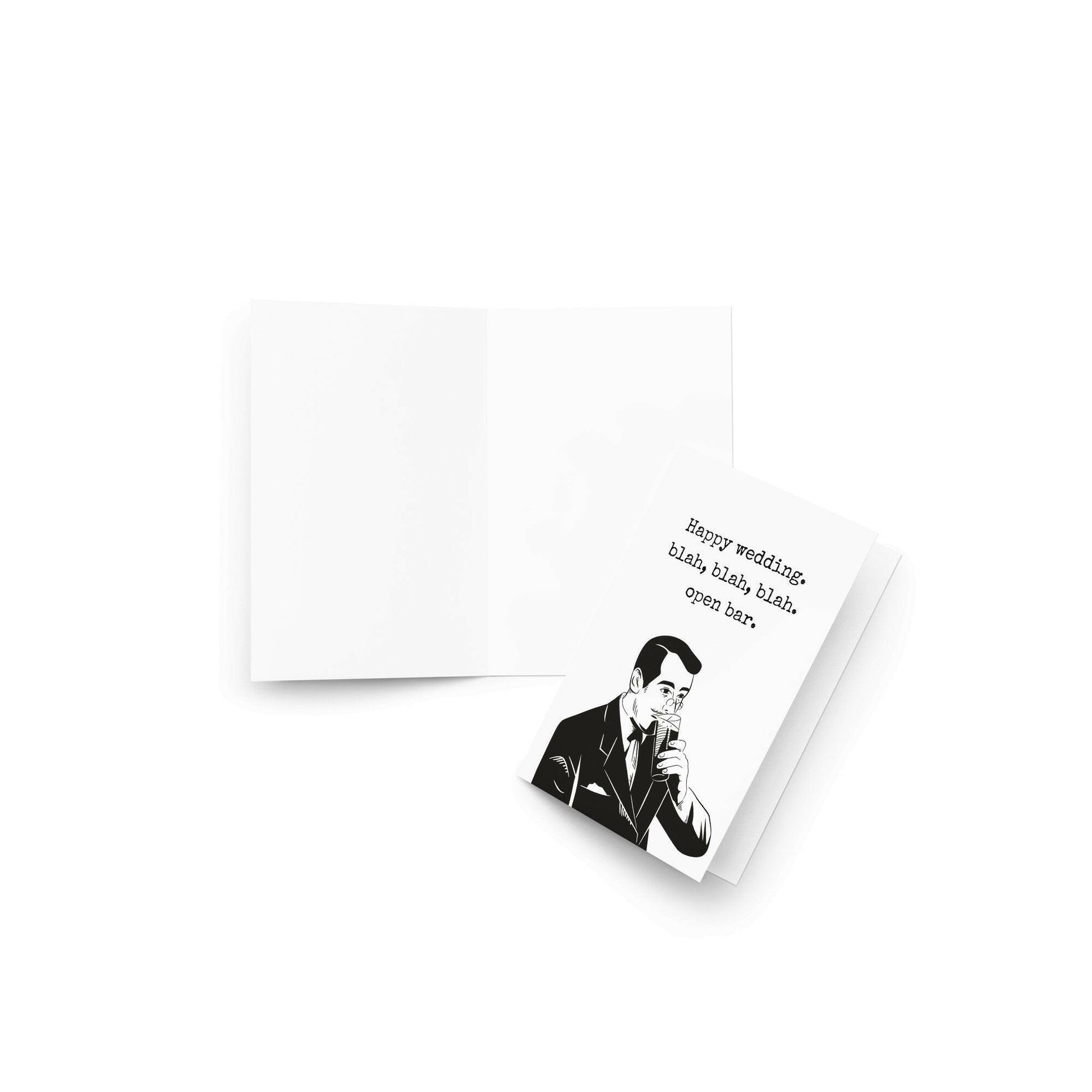 Blah. blah. blah open bar funny greeting card - Not Your Granny's Greetings