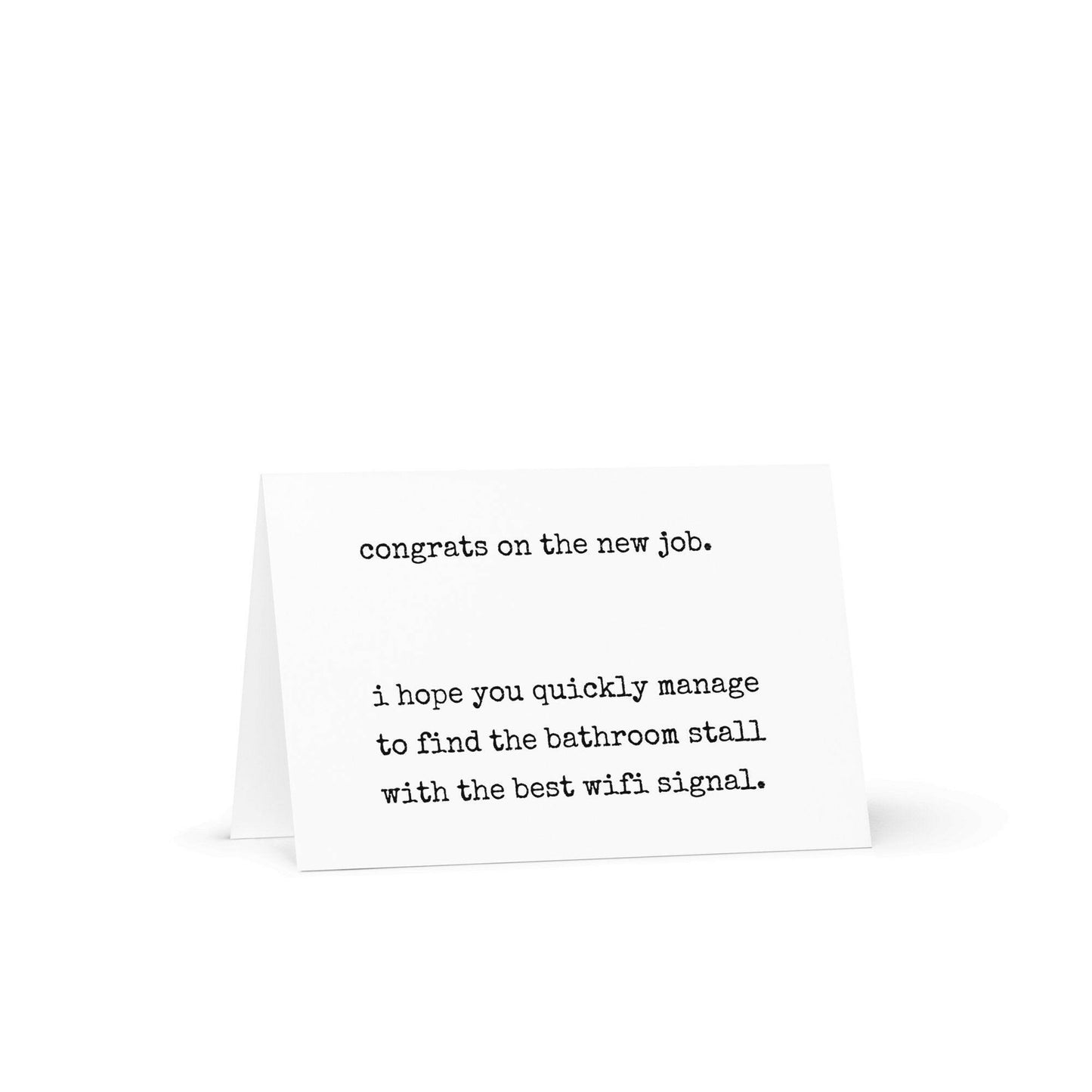 Congrats on the new job greeting card - Not Your Granny's Greetings