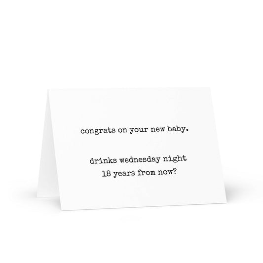 Congrats on your new baby funny greeting card - Not Your Granny's Greetings