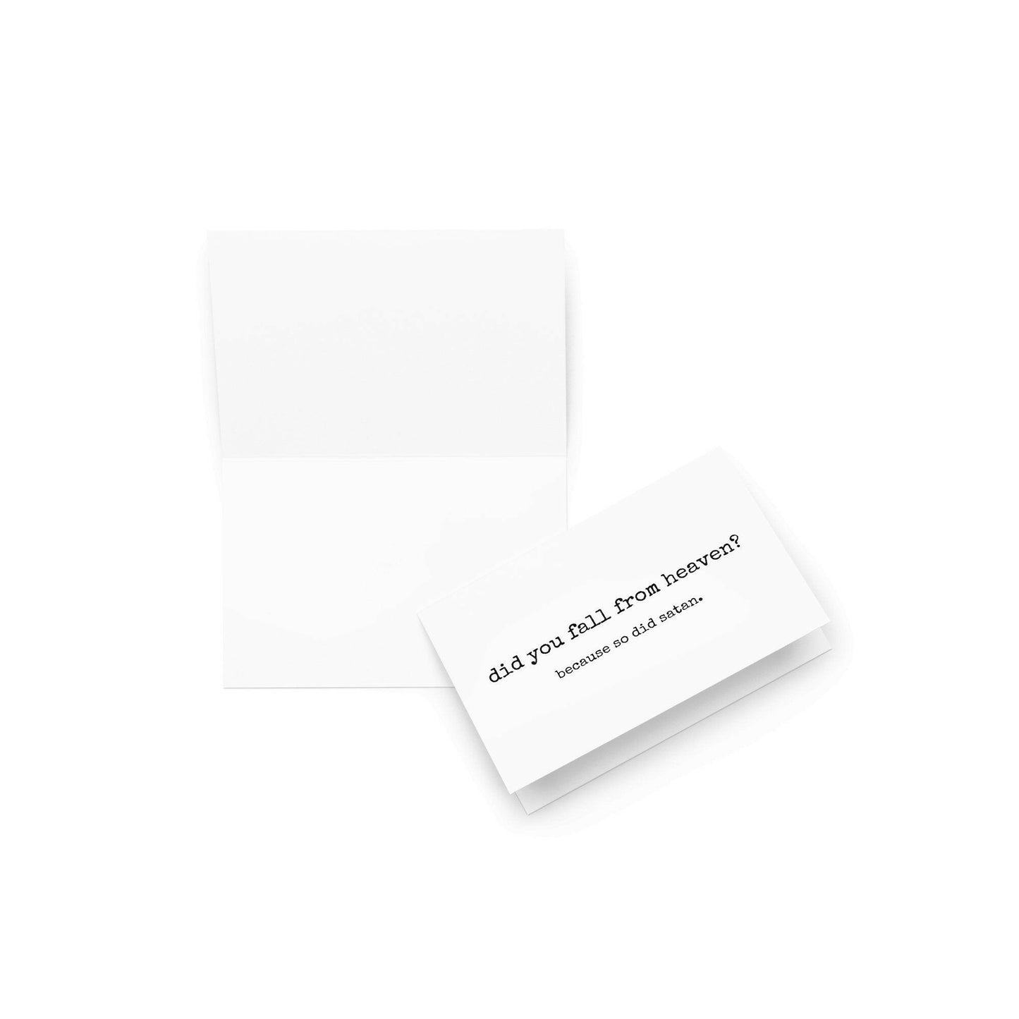 Did you fall from heaven? funny greeting card - Not Your Granny's Greetings