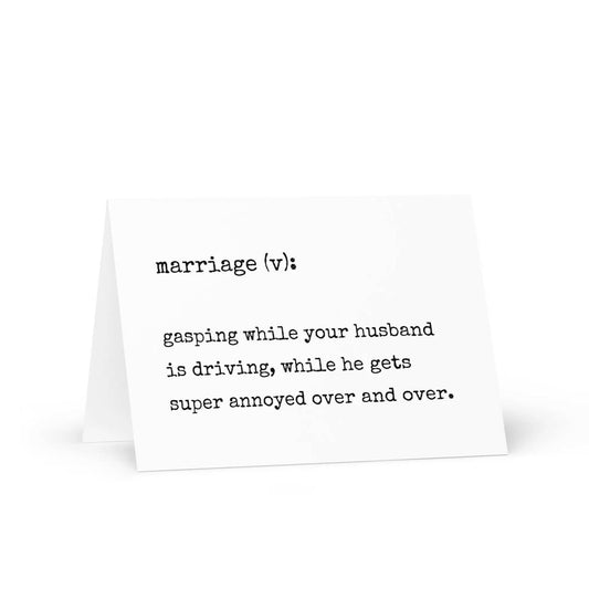 Funny Marriage Greeting Card - Not Your Granny's Greetings