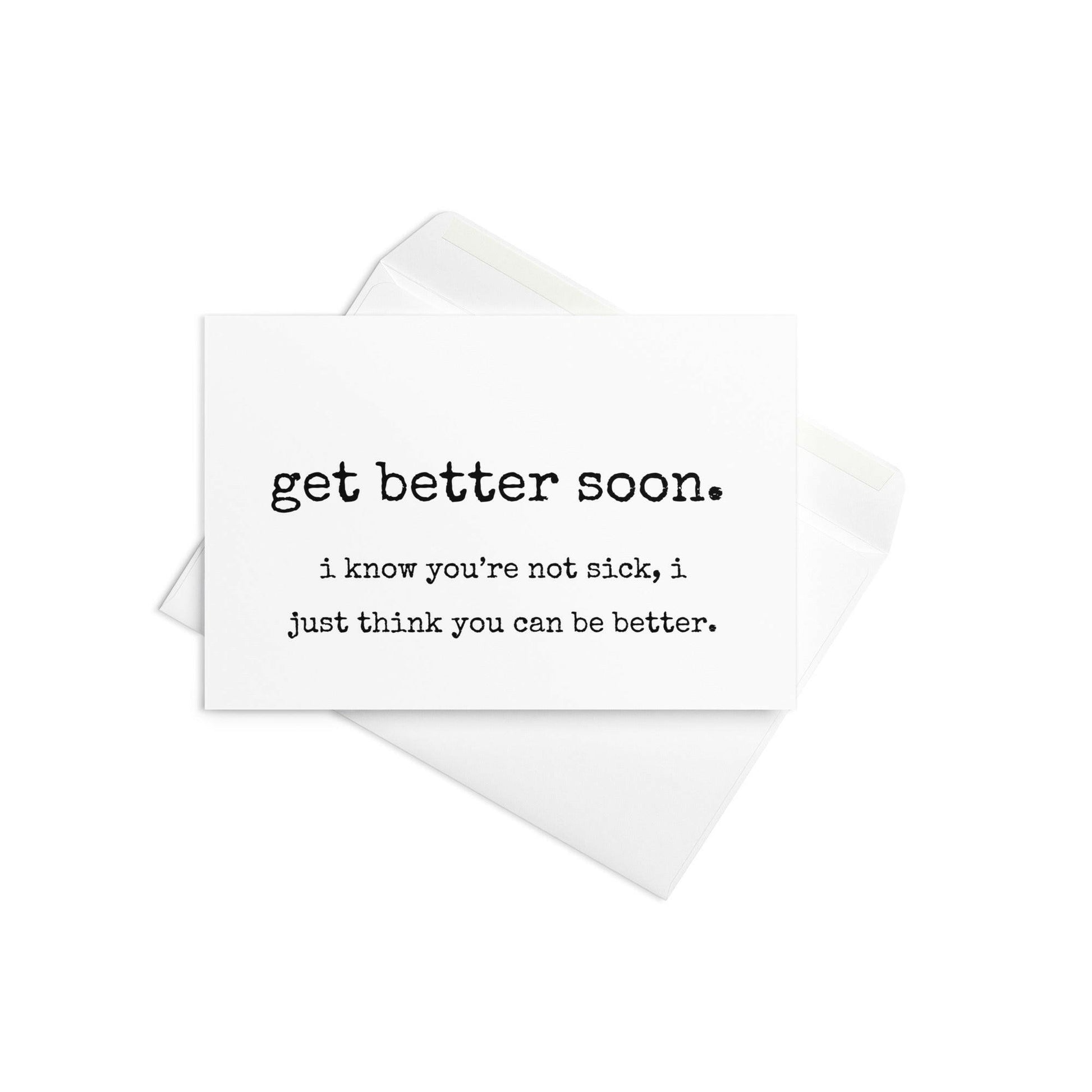 Get better soon funny greeting card - Not Your Granny's Greetings