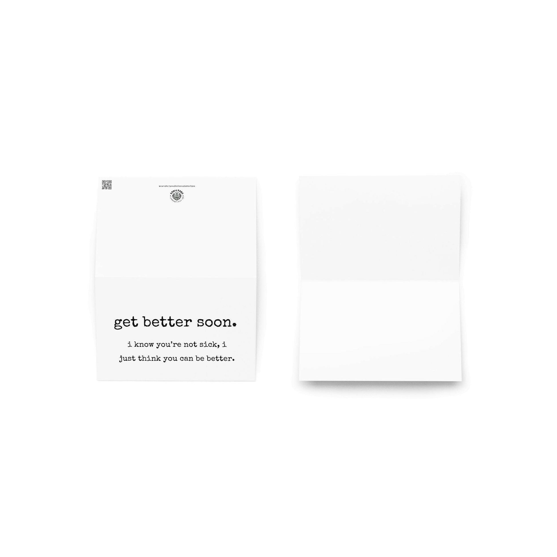 Get better soon funny greeting card - Not Your Granny's Greetings