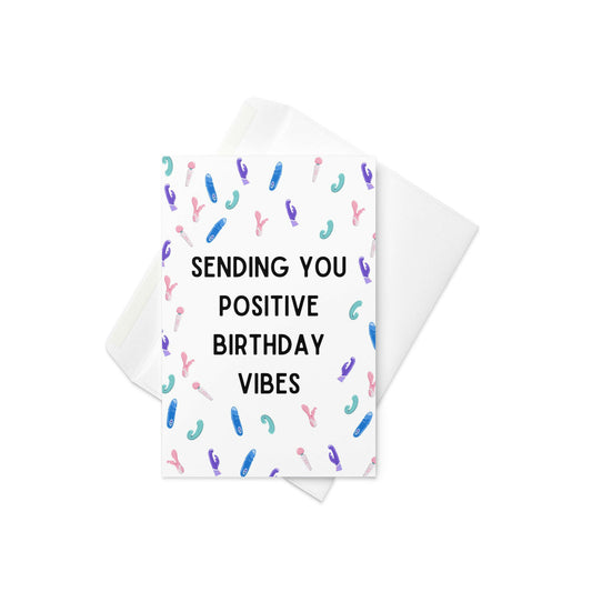 Sending you positive birthday vibes funny birthday card - Not Your Granny's Greetings