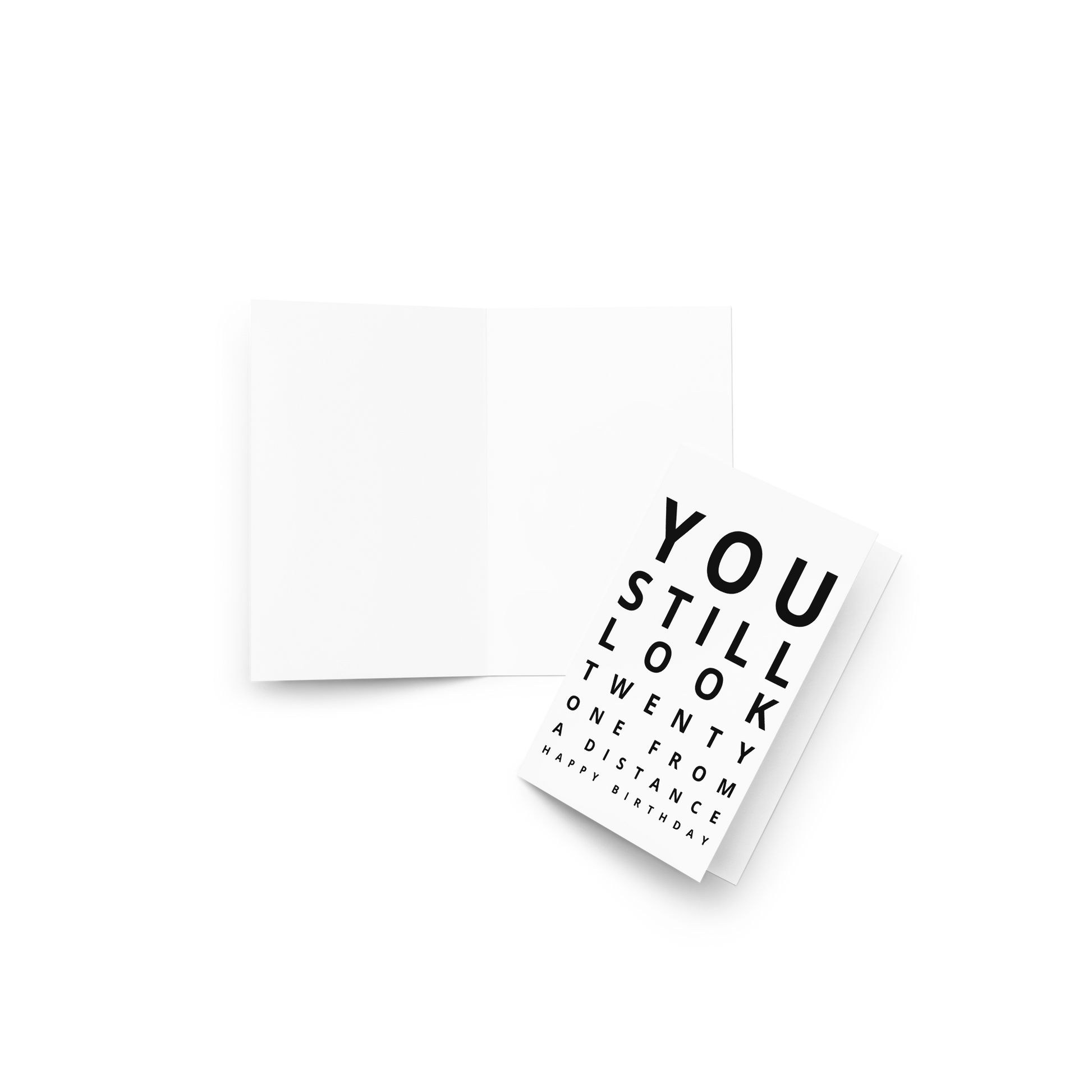 You still look 21 from a distance funny birthday card - Not Your Granny's Greetings