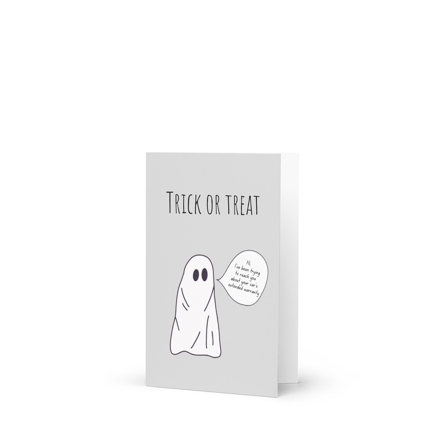 Trick or treat funny Halloween card