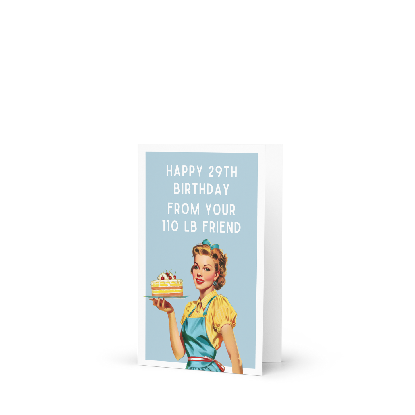 Happy 29th birthday from your 110 lb friend funny birthday card