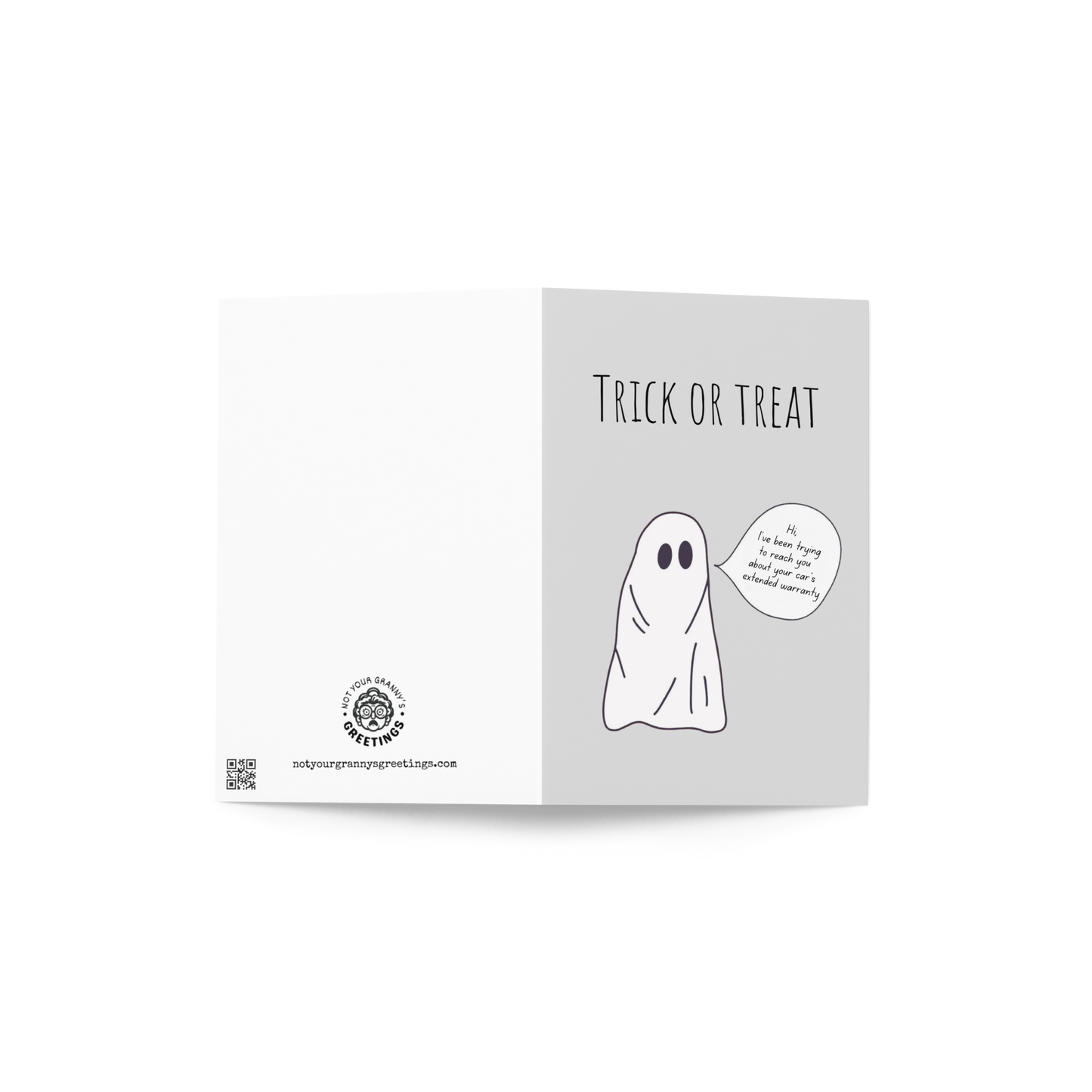 Trick or treat funny Halloween card