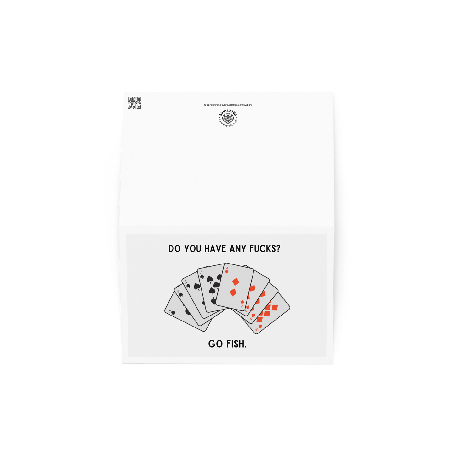 Do you have any fucks? Go fish funny greeting card