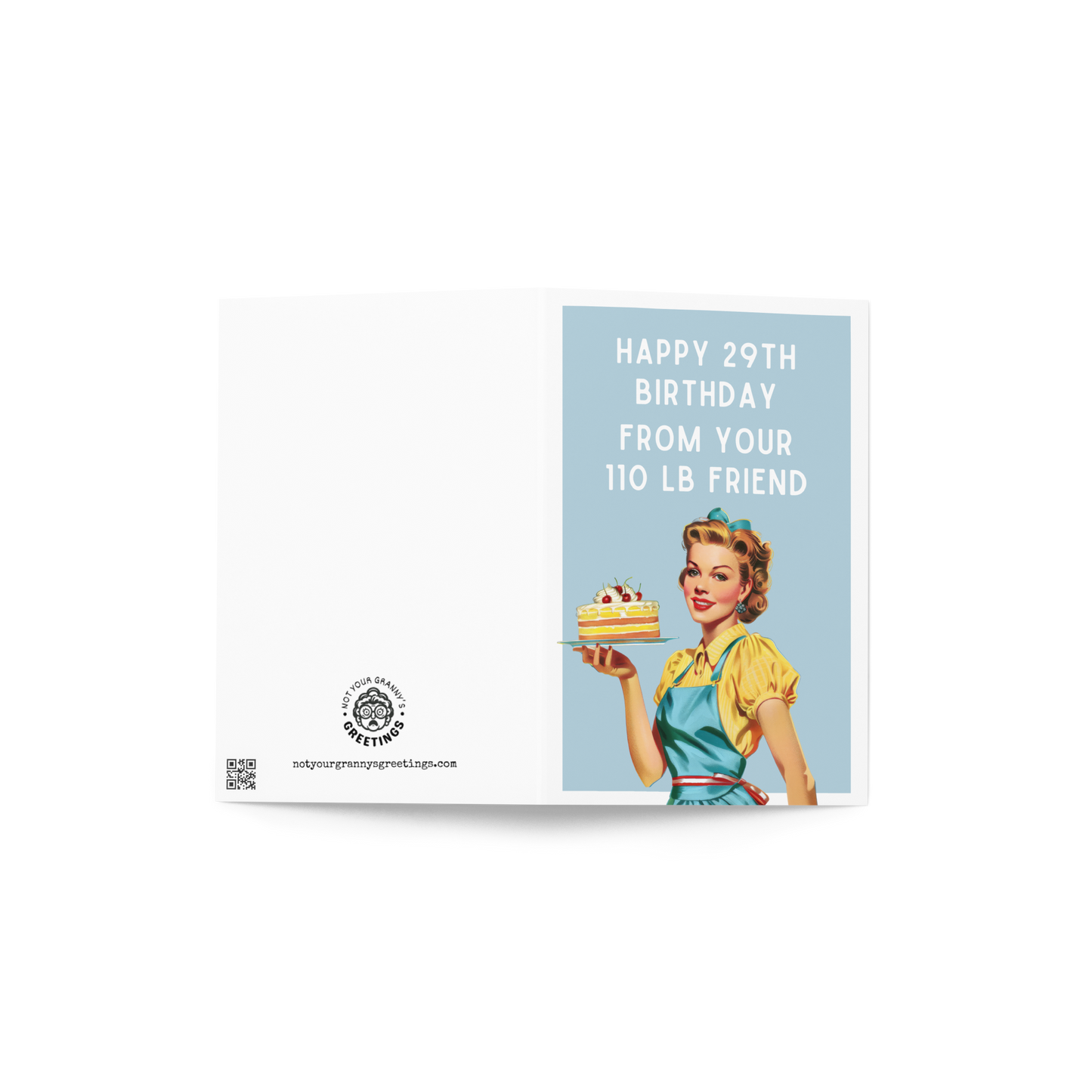 Happy 29th birthday from your 110 lb friend funny birthday card