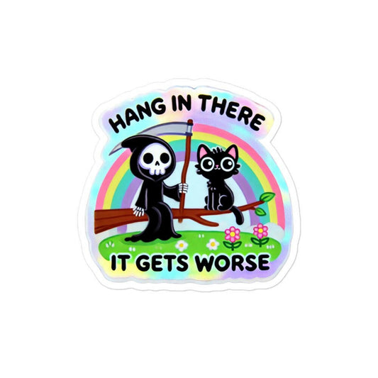 Hang in there funny sticker - Not Your Granny's Greetings