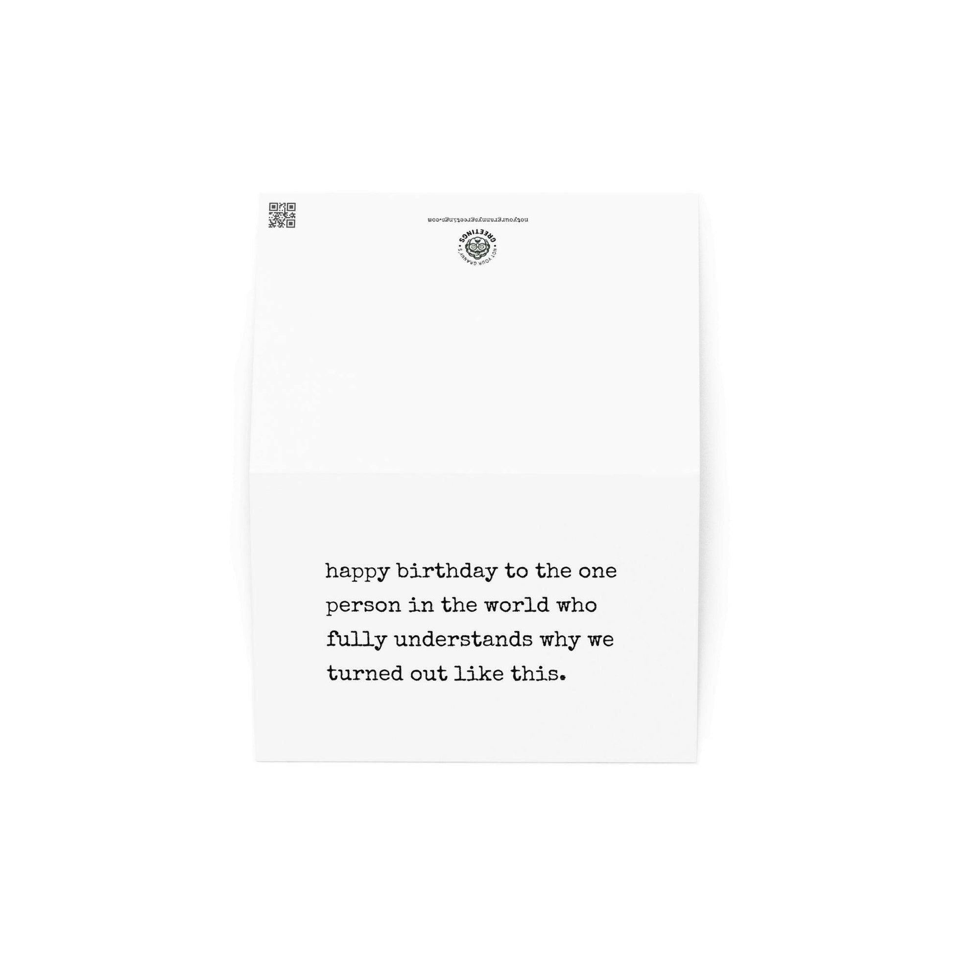 Happy birthday to the one person funny greeting card - Not Your Granny's Greetings