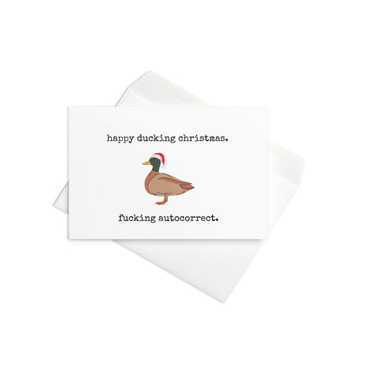 Happy ducking Christmas greeting card - Not Your Granny's Greetings