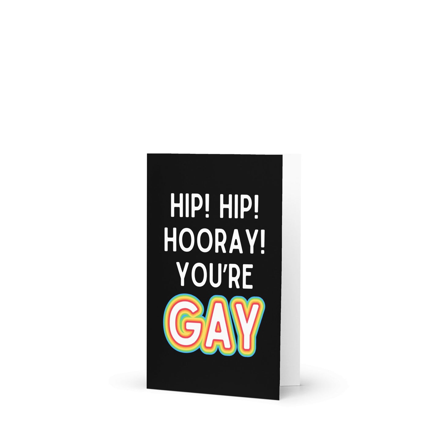 Hip hip hooray you're gay funny greeting card - Not Your Granny's Greetings