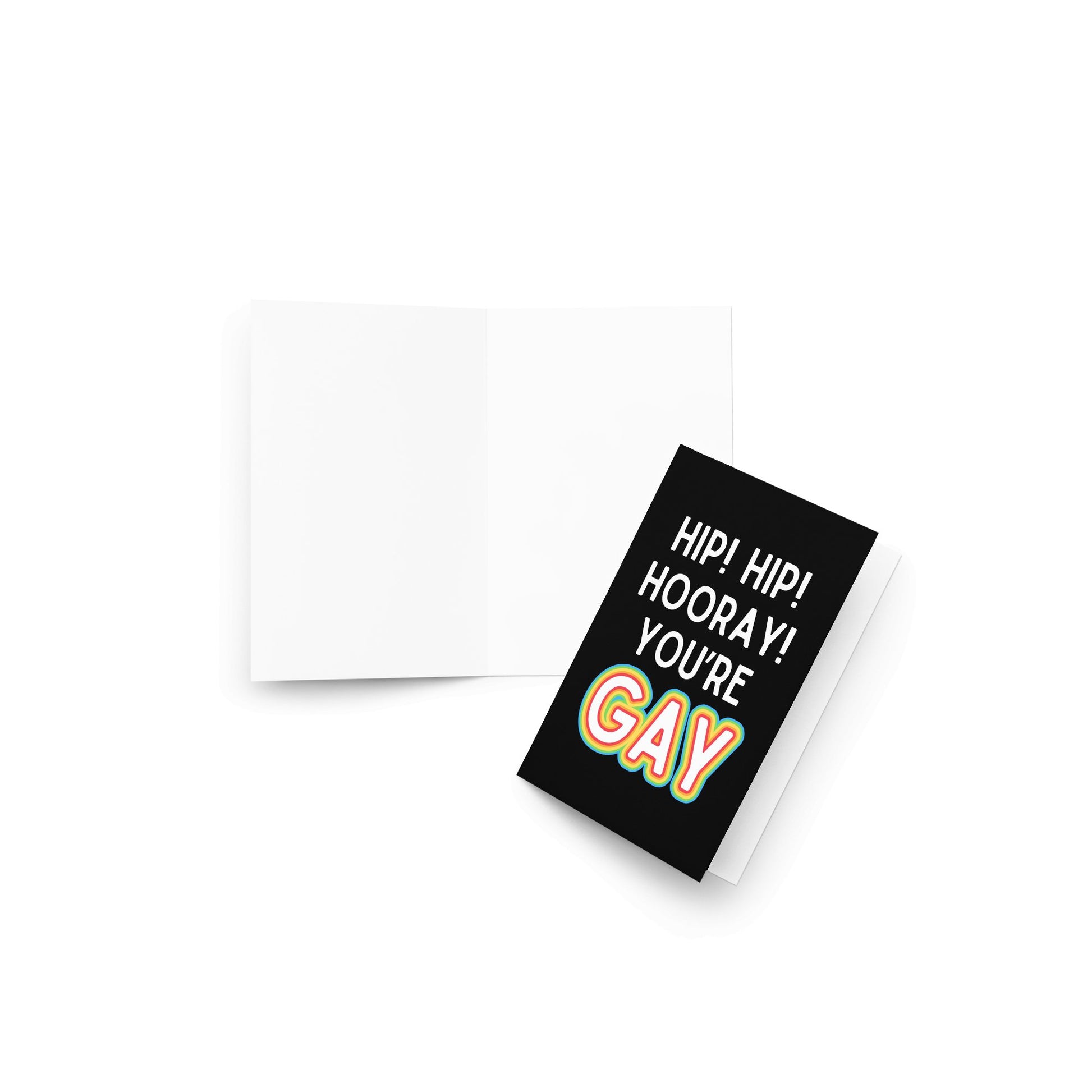 Hip hip hooray you're gay funny greeting card - Not Your Granny's Greetings