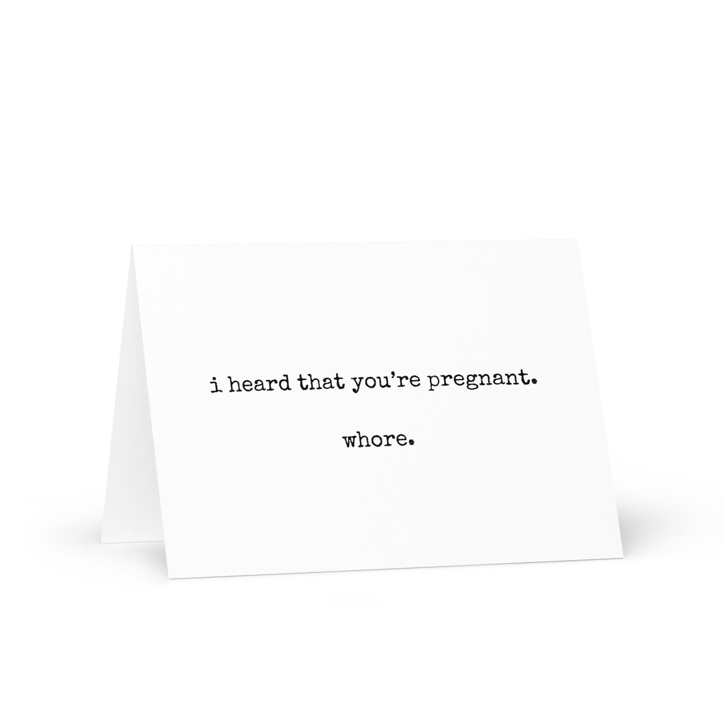 I heard that you're pregnant funny greeting card - Not Your Granny's Greetings