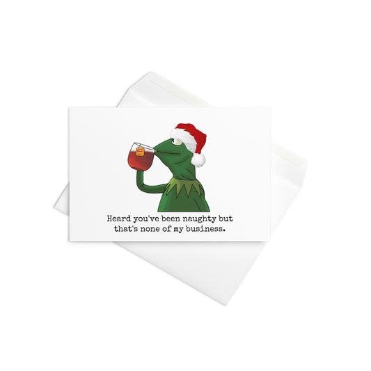 I heard you've been naughty funny christmas card - Not Your Granny's Greetings