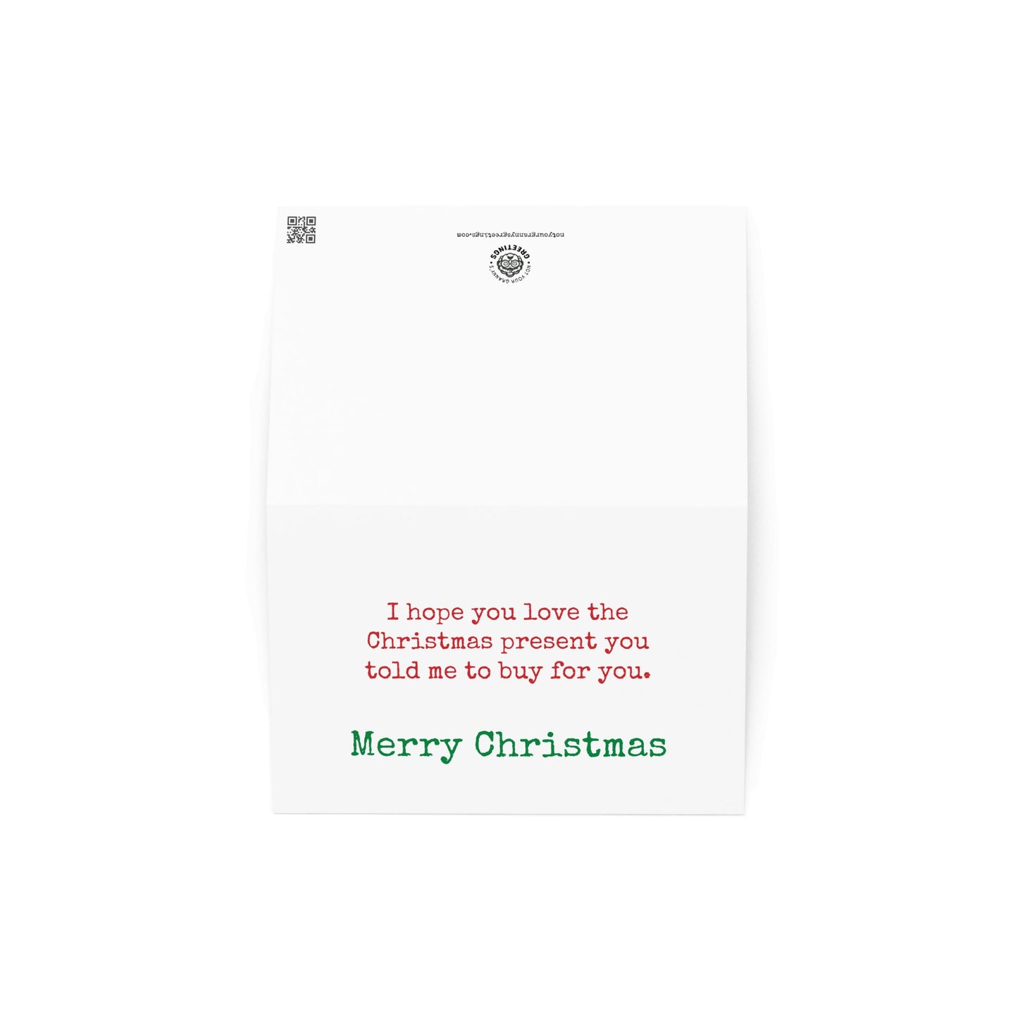 I hope you love the Christmas gift funny greeting card - Not Your Granny's Greetings