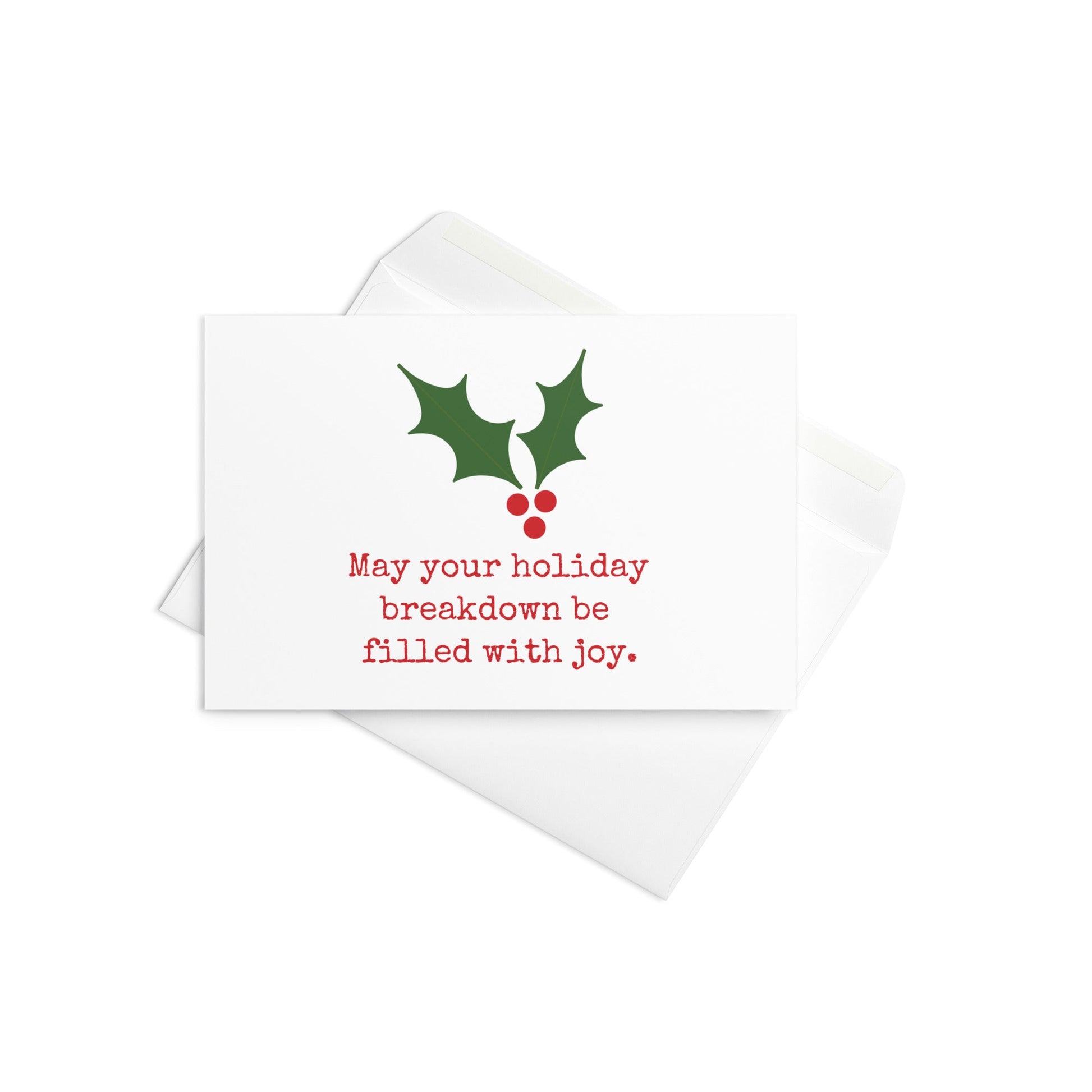 I hope your holiday breakdown funny Christmas greeting card - Not Your Granny's Greetings