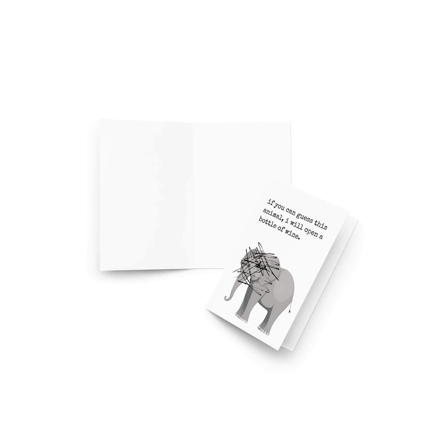 If you can guess this animal funny greeting card - Not Your Granny's Greetings