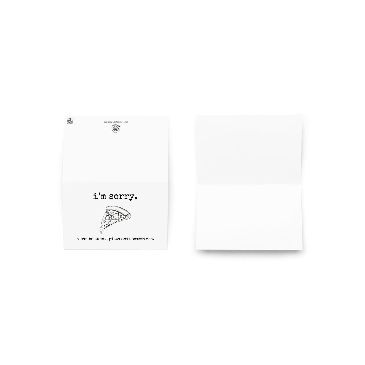 I'm sorry I'm a pizza shit sometimes funny greeting card - Not Your Granny's Greetings