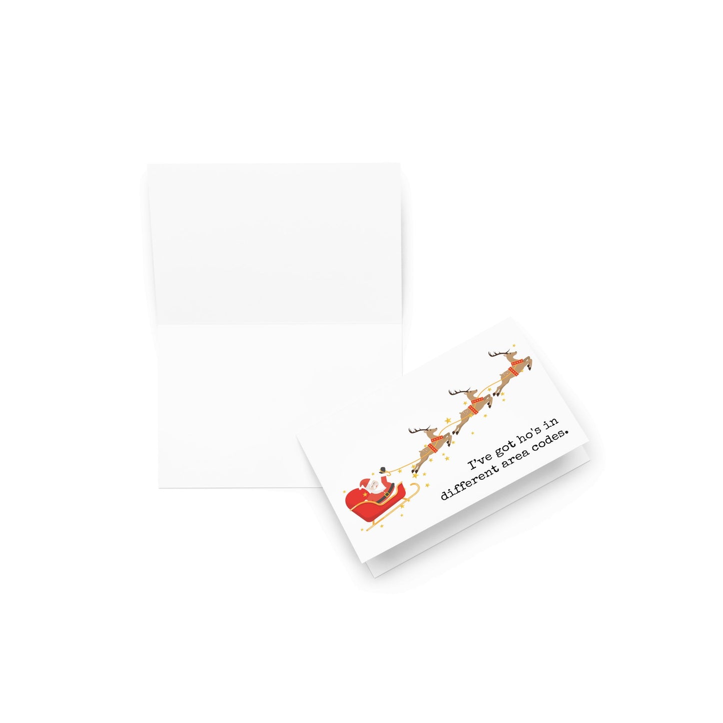 I've got ho's in different area codes funny Christmas card - Not Your Granny's Greetings