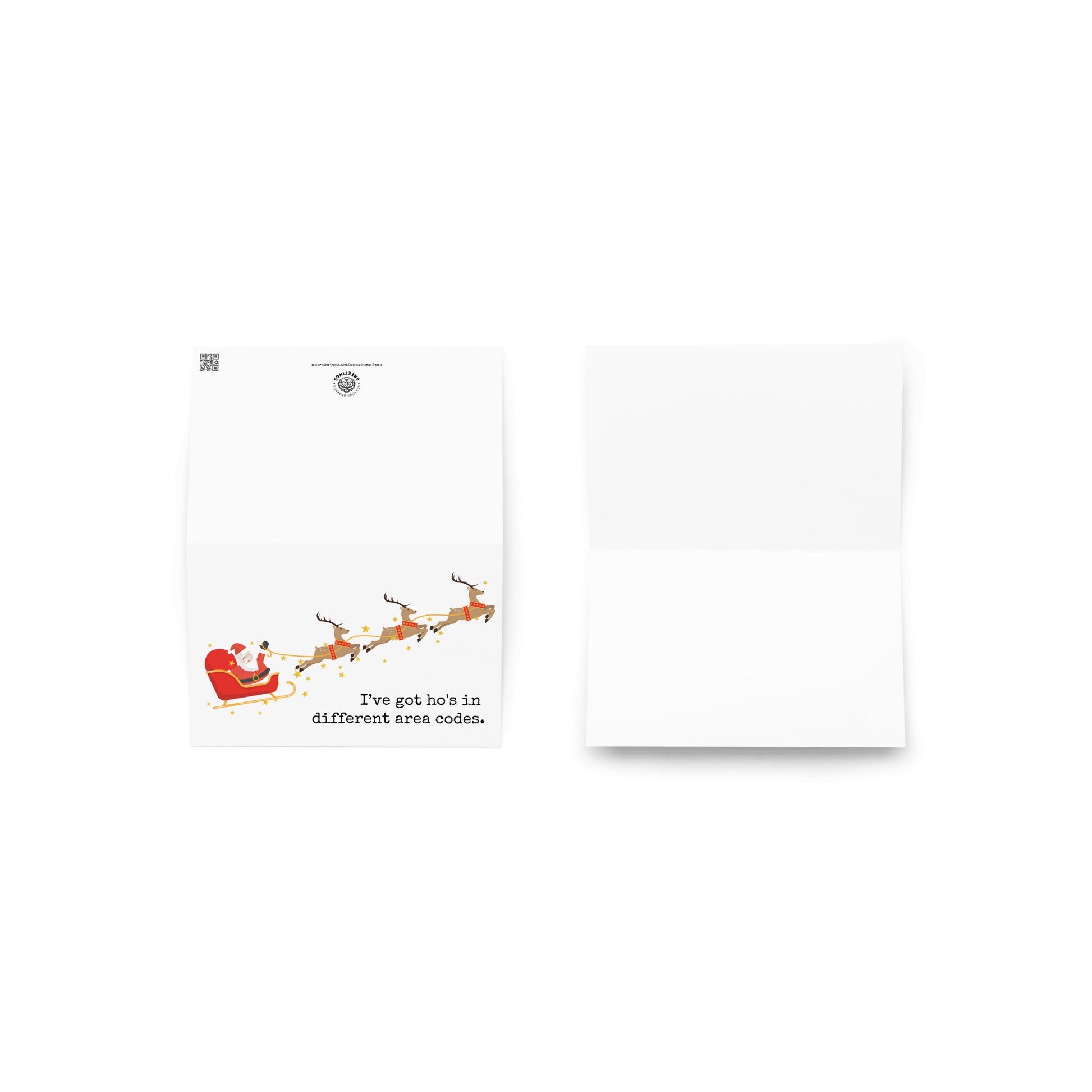 I've got ho's in different area codes funny Christmas card - Not Your Granny's Greetings