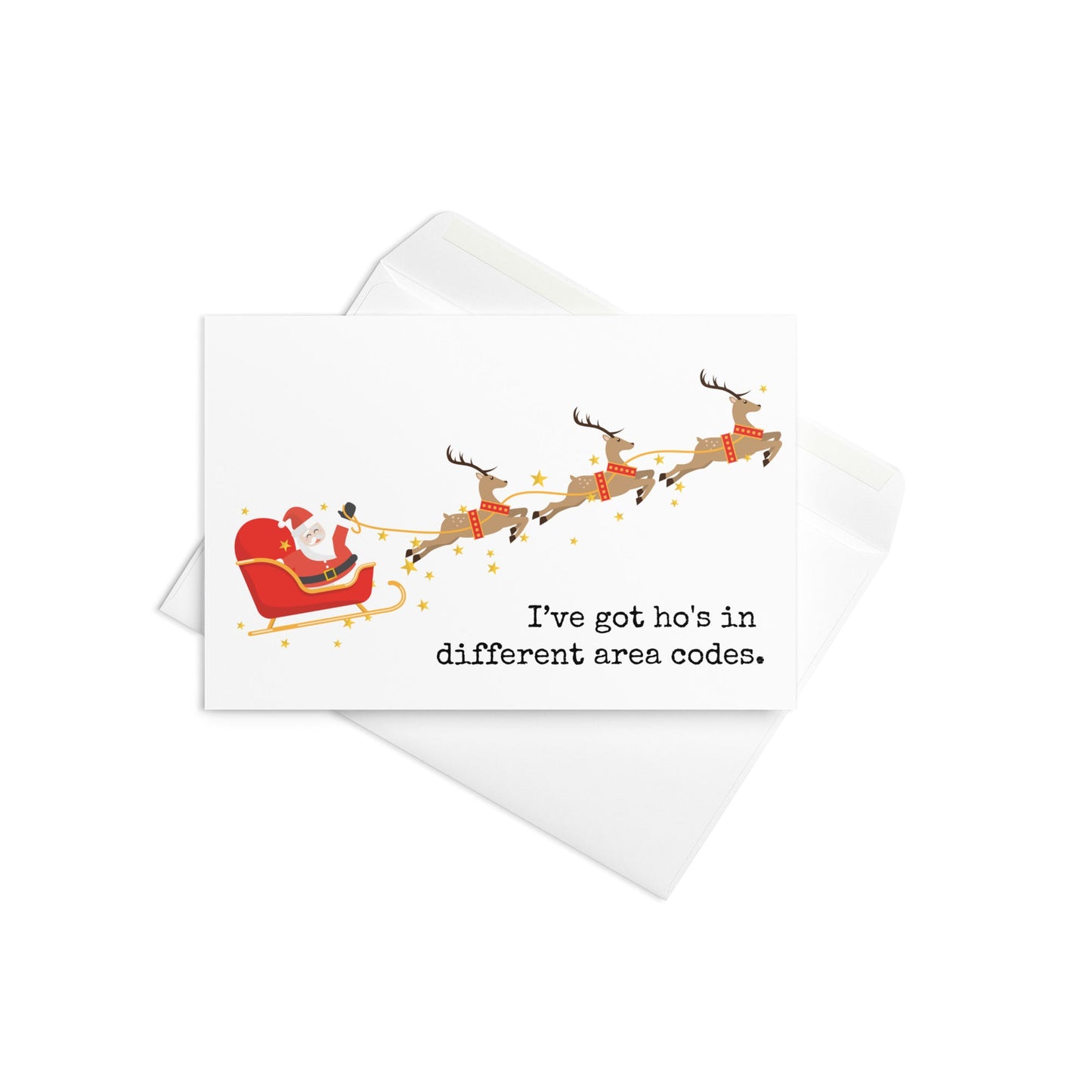 I've got ho's in different area codes funny Christmas card - Not Your Granny's Greetings