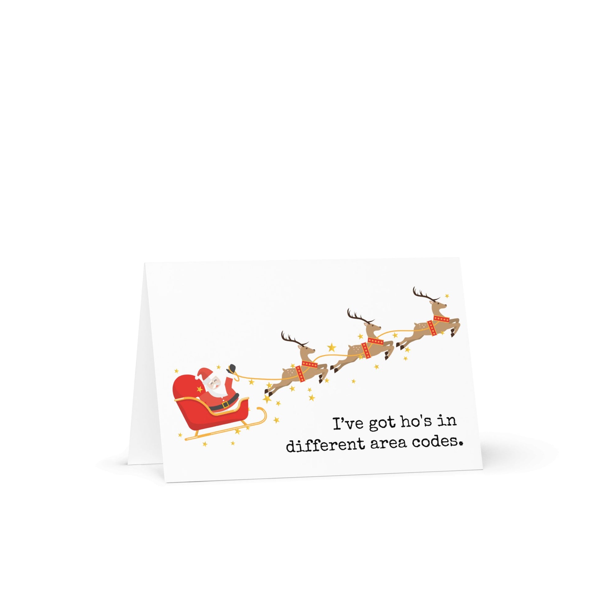 I've got ho's in different area codes funny Christmas card - Not Your Granny's Greetings