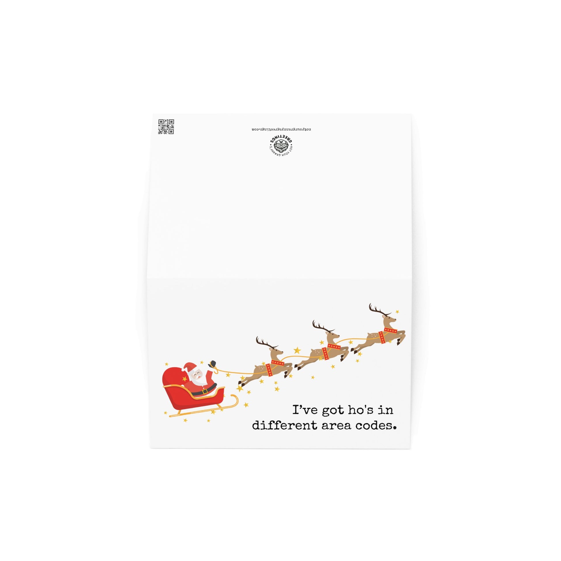 I've got ho's in different area codes funny Christmas card - Not Your Granny's Greetings