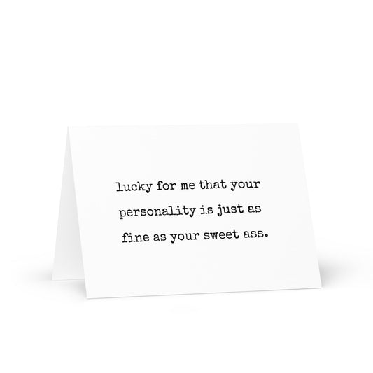 Lucky for me funny greeting card - Not Your Granny's Greetings