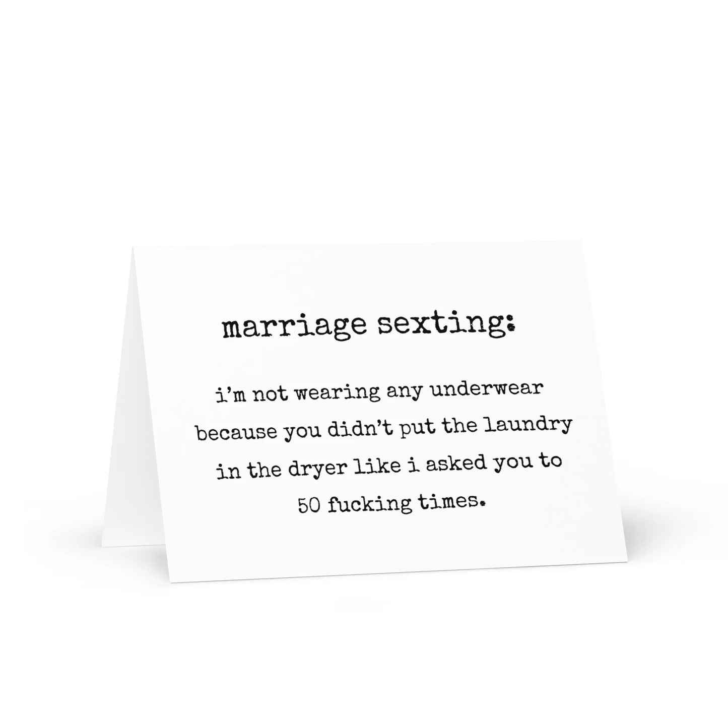 Marriage Sexting Greeting Card - Not Your Granny's Greetings