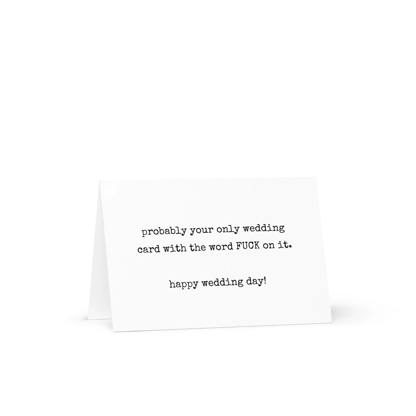 Probably Only Wedding Card With Word Fuck Greeting Card - Not Your Granny's Greetings