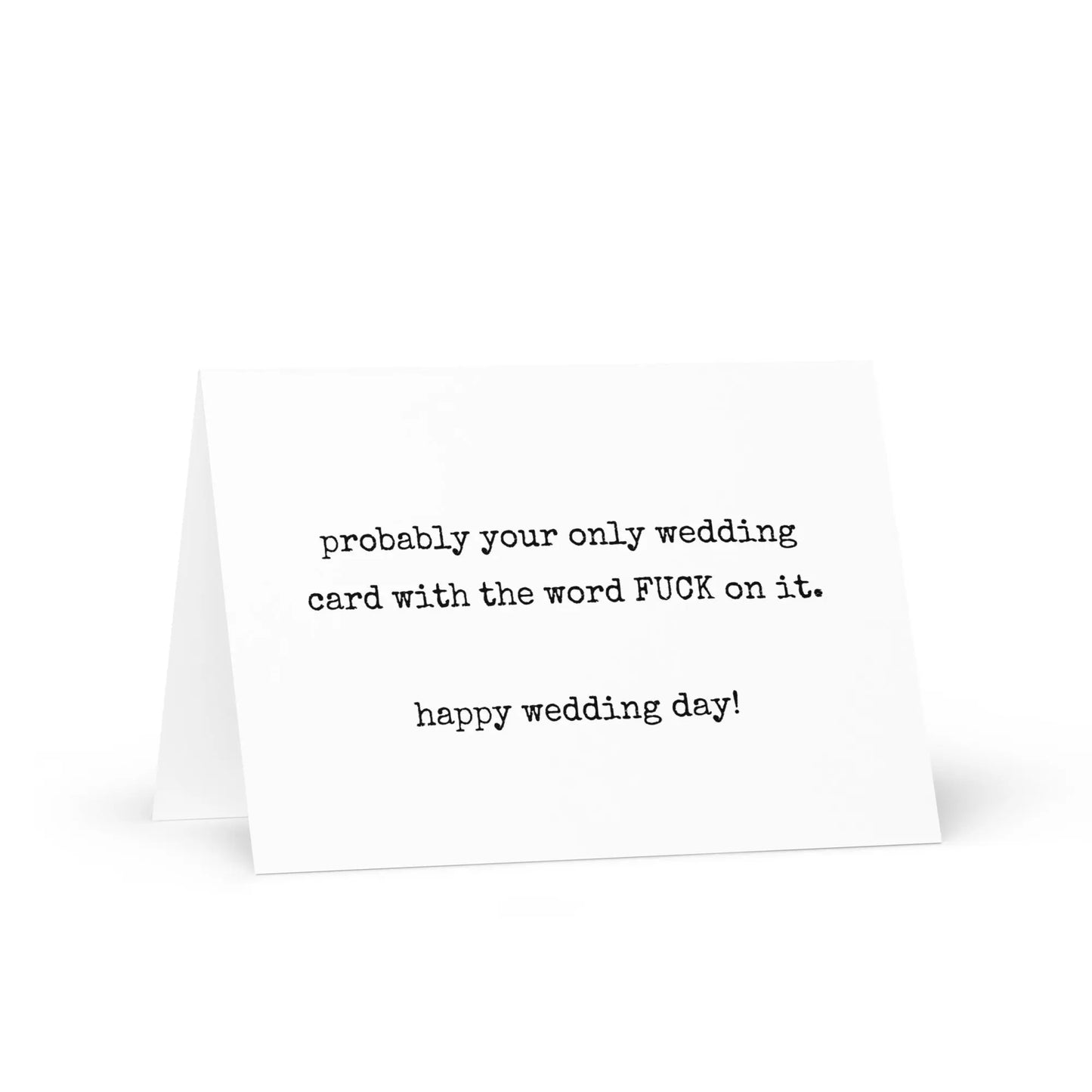 Probably Only Wedding Card With Word Fuck Greeting Card - Not Your Granny's Greetings