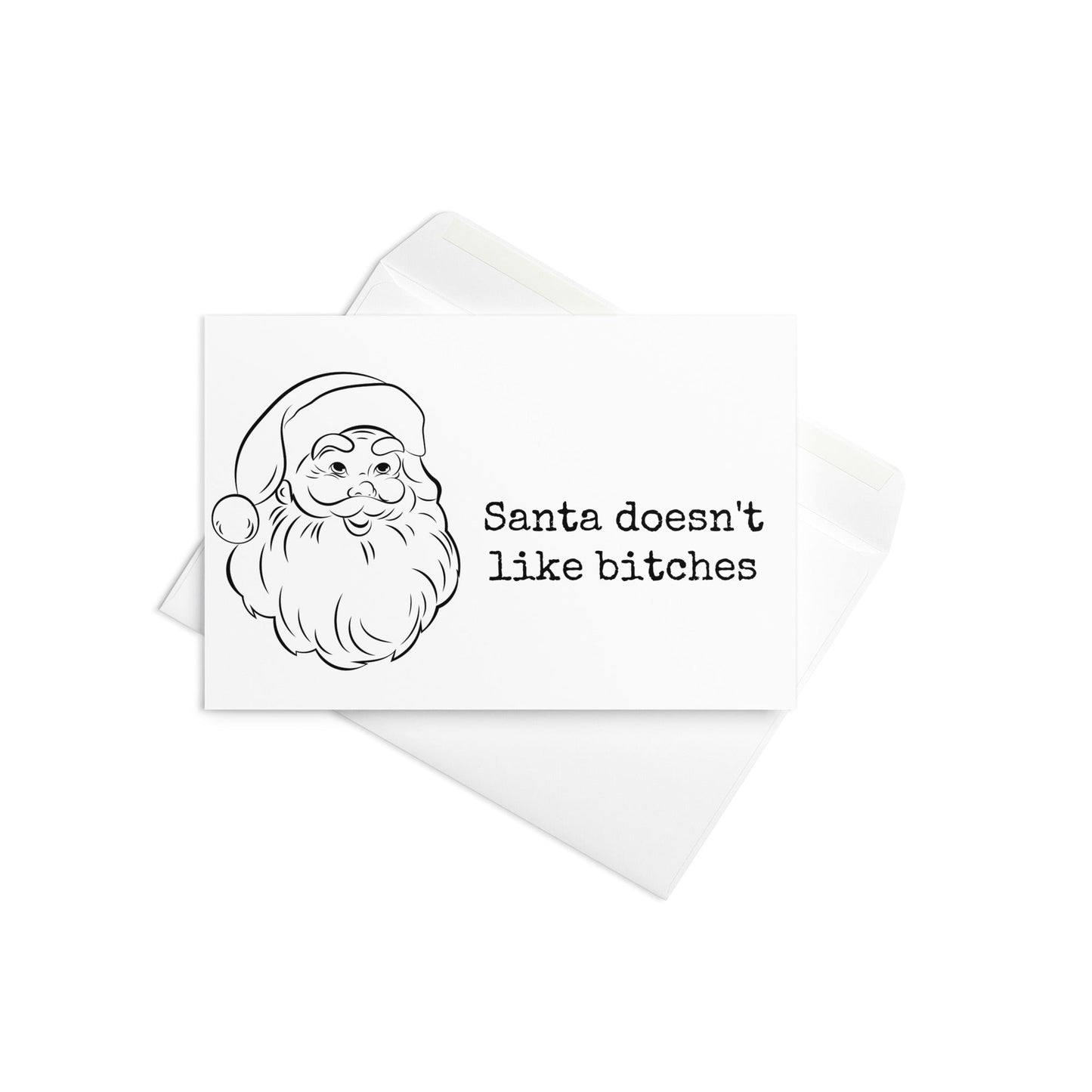 Santa doesn't like bitches funny christmas card - Not Your Granny's Greetings