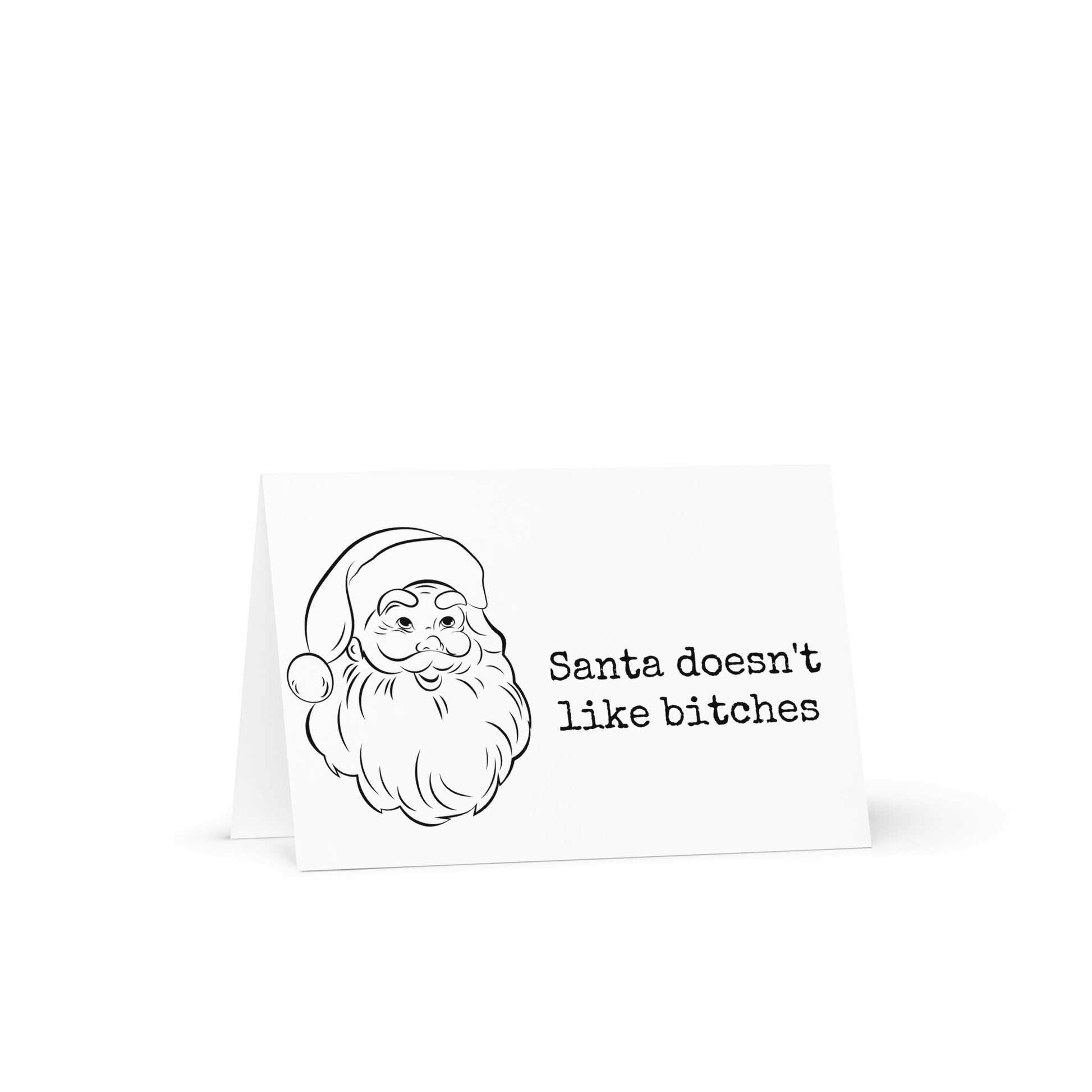 Santa doesn't like bitches funny christmas card - Not Your Granny's Greetings