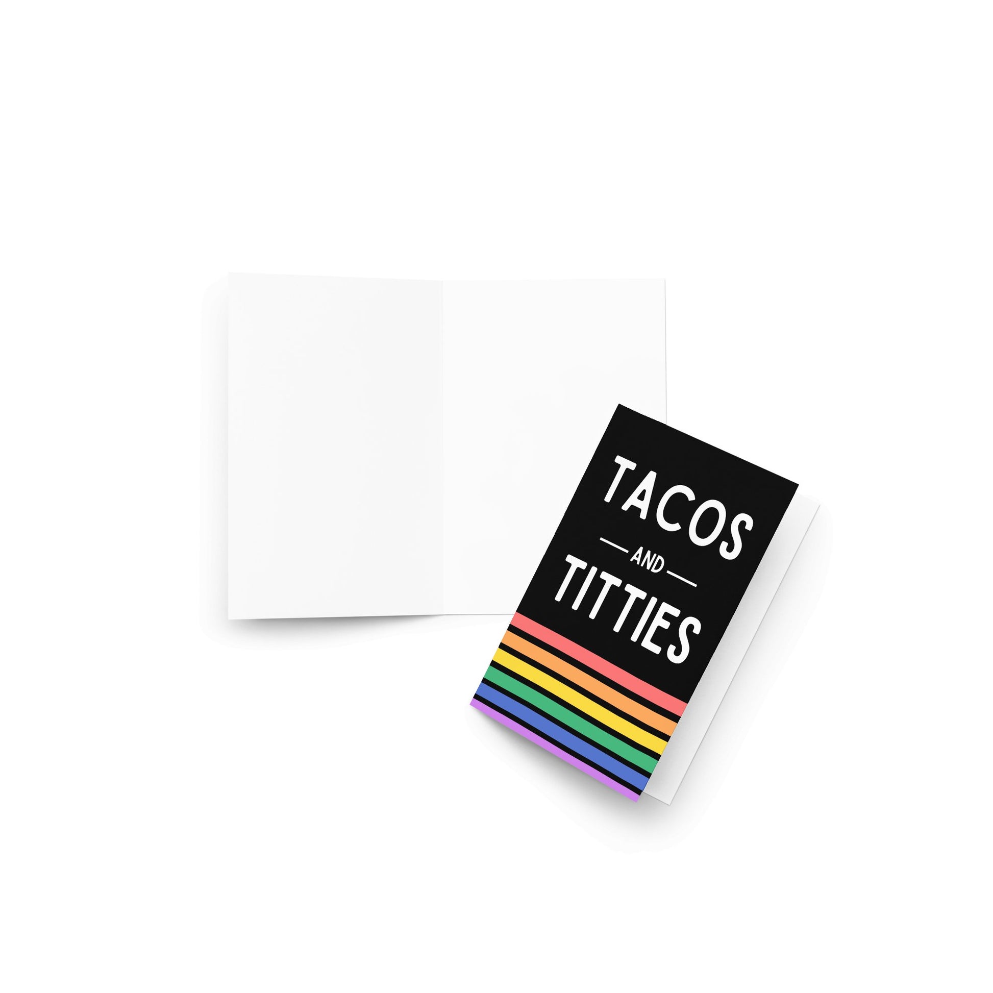 Tacos and titties funny greeting card - Not Your Granny's Greetings