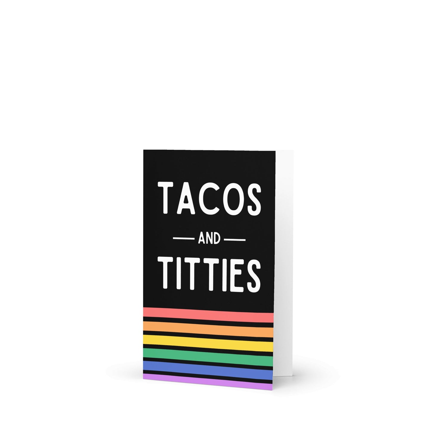 Tacos and titties funny greeting card - Not Your Granny's Greetings