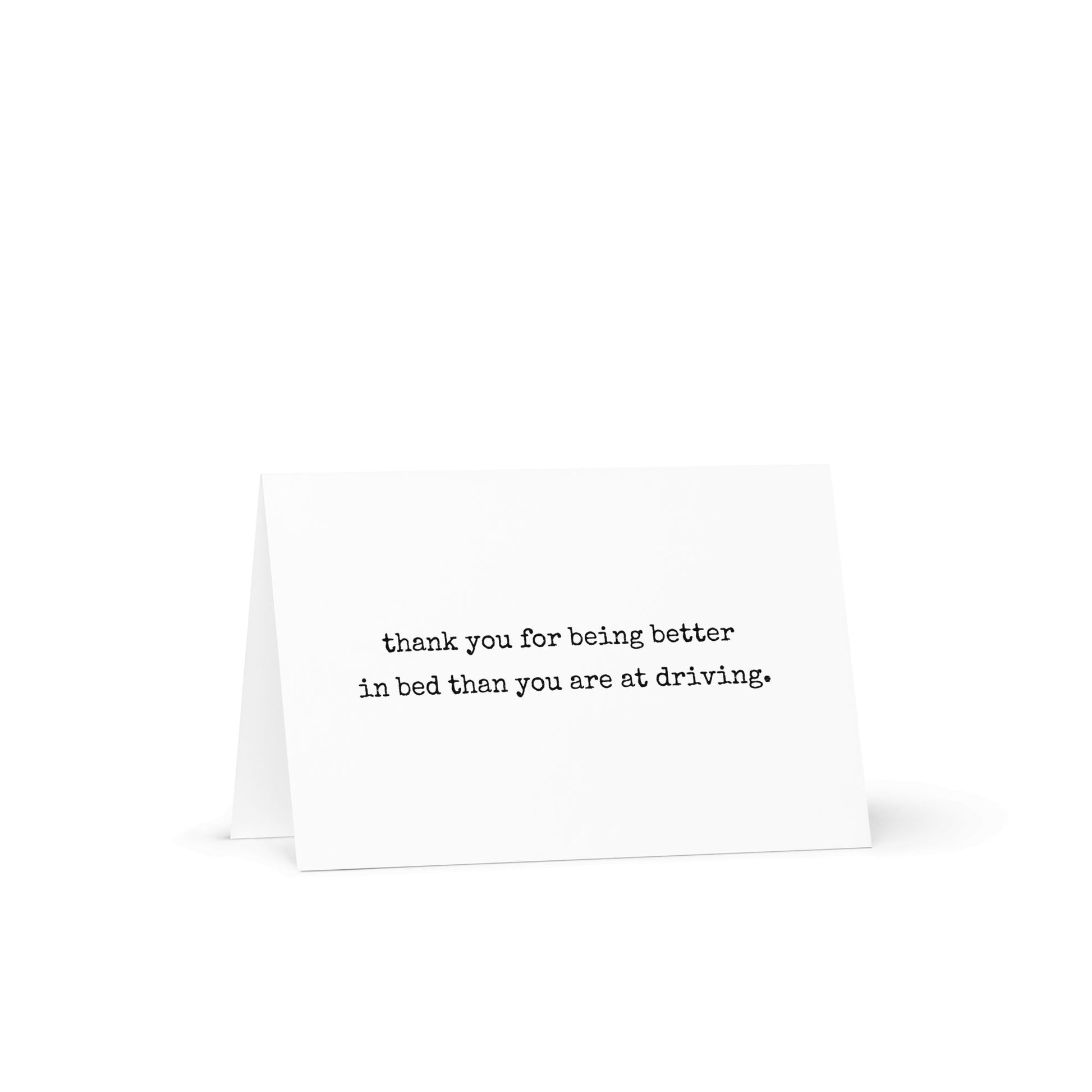 Thank you for being better in bed greeting card - Not Your Granny's Greetings