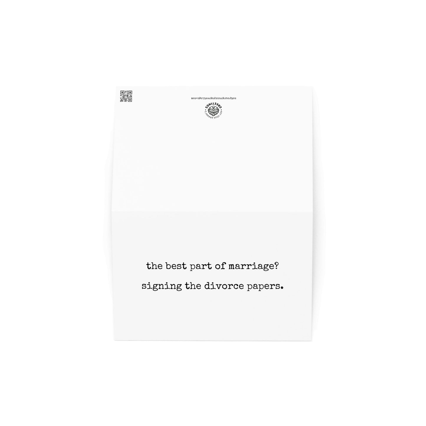 The best part of marriage? funny greeting card - Not Your Granny's Greetings