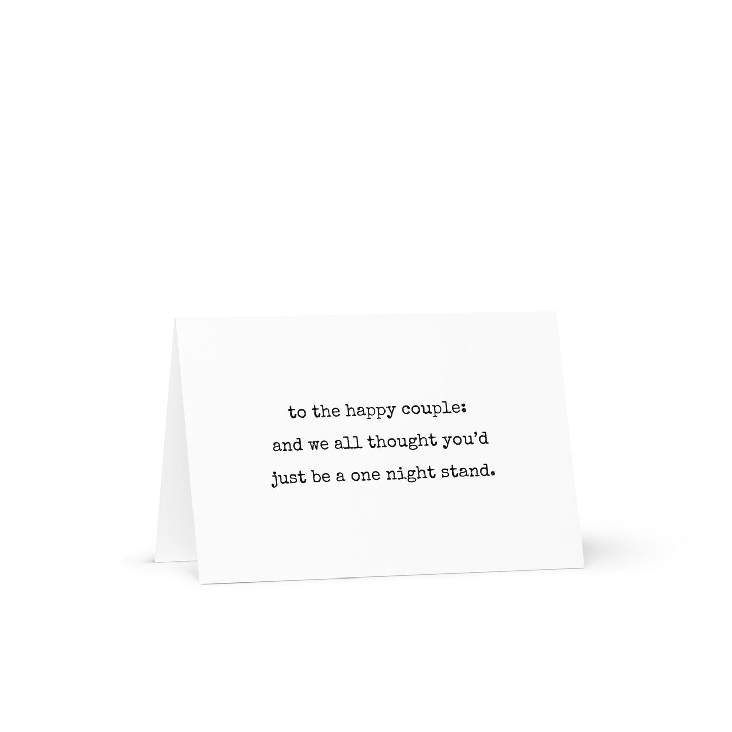 To The Happy Couple One Night Stand Greeting Card - Not Your Granny's Greetings