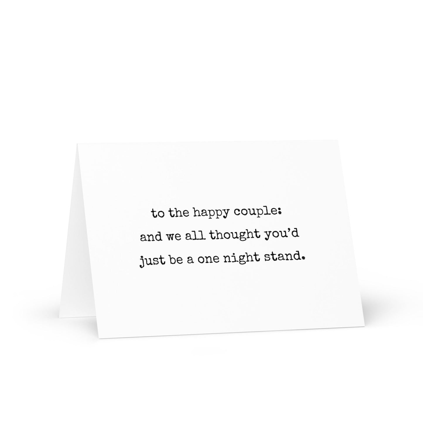 To The Happy Couple One Night Stand Greeting Card - Not Your Granny's Greetings