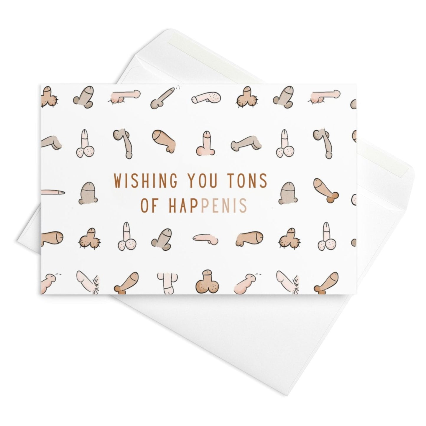 Wishing you tons of happenis funny greeting card - Not Your Granny's Greetings